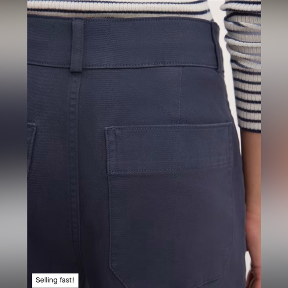Everlane Organic Wide Leg Pant - Navy (see description for minor damage details) - Picture 5 of 8